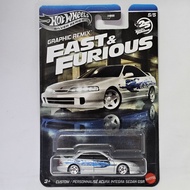 2025 HOT WHEELS FAST AND FURIOUS GRAPHIC REMIX CUSTOM ACURA INTEGRA SEDAN GSR METAL BASE EXCLUSIVE S