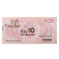 Aeon Jusco Voucher RM10 Shopping Tickets Coupon / Aeon Stamp Chef Wan 15pcs 2024 / Caring Voucher RM5