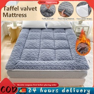 Foldable Matress Double Thickened Tatami Topper Lamb Mattress Protector Foam Cover Single/Queen/King