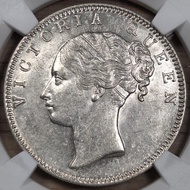 NGC 罕見連續劇版別 | 1840年英屬印度1盧比老銀幣 維多利亞女王無字口間斷罕見大洋 Rupee
UNC Details