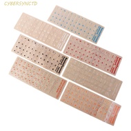 CYBERSYNC Keyboard Letter Sticker Notebook English Laptop Accessories Russian Film Hebrew Dust Prote