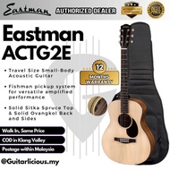 Eastman ACTG2E Travel Size 23.5" Scale Solid Sitka Spruce Top w/ Fishman Sonitone - Natural ( ACTG2E