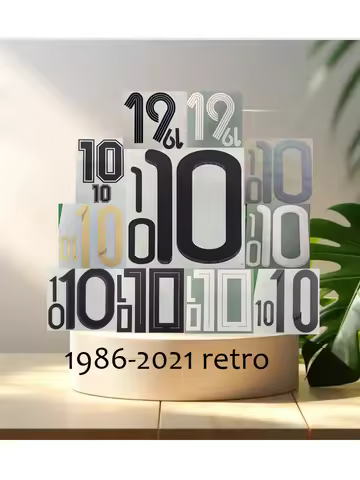 1986-2021 Argenti1na Retro Football NameSet Front and Back Numbers MES10SI Vinyl Iron Badge with Log