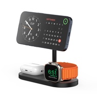 KUXIU X40 Carbon Fiber Wireless Charger for Apple Watch iWatch 16 pro Three-In-One Magnetic Absorpti