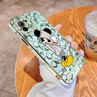For Xiaomi Mi 11 Lite NE 5G 11T Pro Cartoon Mickey Phone Casing Luxury Plating TPU Soft Cover Shockproof Case