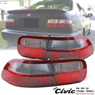 Honda Civic SR4 EG EG9 4Door 1992-1995 Red &amp; White Rear Tail Light Tail Lamp Lampu Belakang