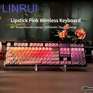 High-value IP108 Lipstick Liquid Foundation Three-Mode Wireless Mechanical Feel Keyboard RGB Wired K