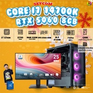 SETCOM (DDR5) + MONITOR BONMECOM2 ครบเซ็ตพร้อมจอ / CPU i7 14700K / RTX 5060 8GB / Case เลือกแบบได้นะ