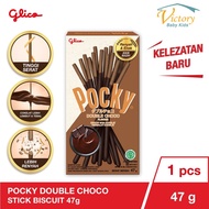 Glico Pocky Double Choco Stick Biscuit 47g - Stick Biscuit