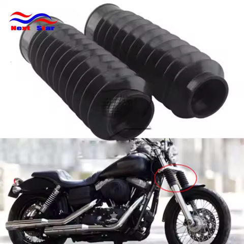 Motorcycles Front Fork Dust Cover 49mm Boots Shock Absorber RUBBER For Harley Dyna FXDWG 2007 2008 2