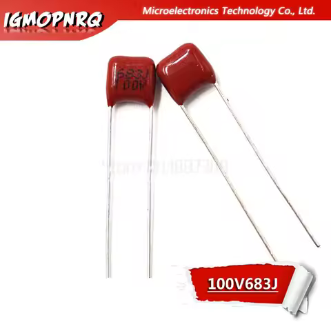 20PCS 100V683J 68NF 0.068UF Pitch 5MM 100V 683 igmopnrq CBB Polypropylene film capacitor new