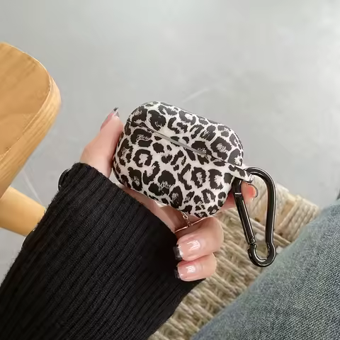 Leopard Print Earphone Case For Airpods Pro 2 2022 Silicone Protective Cover For Apple Airpod 4 1 4r