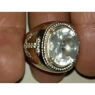 TOPAZ Colorlessnatural GENUINE SILVERRing Size 8 13.8x11.7x5.8mm Rp. 375,000