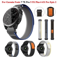 Nylon 26mm 22mm QuickFit Watchband Wrist strap for Garmin Fenix 6 6X 7X 7 Pro 47 51mm 5X 5 3HR Epix Gen2 Easyfit Watch Wristband