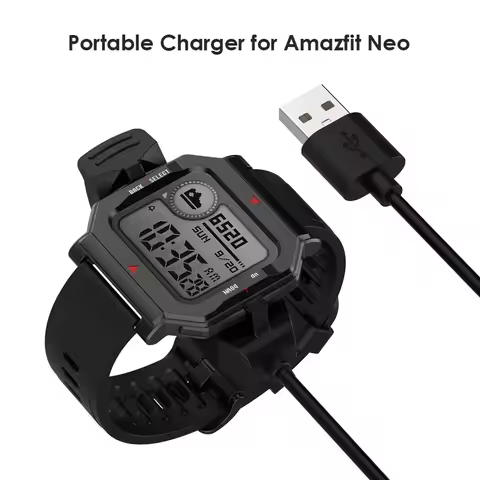 Portable Fast USB Charging Cable for Amazfit Neo A2001 Smart Watch 1m Wireless Magnetic Charger Devi