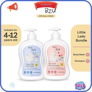 [100% ORIGINAL] BZU BZU Little Lady Bundle - Silky Soft Kids Shampoo (600ml) + Happy Kids Body Wash (600ml)