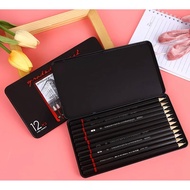 New-12PCS Professional Sketch Pencil Set 2H-8B