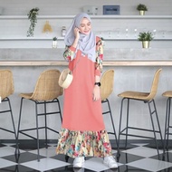 Maxi Muslim Dress Wanita ( Motif Bunga)