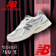 New Balance NB Teddy Made 990 v3 white, breathable, Unisex, comfortable and durable, shopee best sel