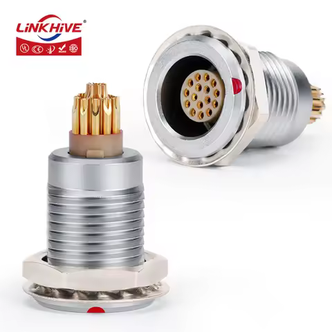 Compatible with LEMO EGG Circular Connector Female Socket 0B 1B 2B 3B 2 3 4 5 6 7 8 9 10 12 14 16 18