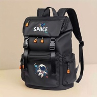 Little Giggles - Boys' Backpack School Bag Astronaut Character space Outdoor School Bag Waterproof, 