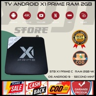 STB ANDROID TV BOX X1 WITH REMOTE VOICE MURAH