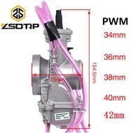 ZSDTRP PWM 34--42mm Carburetor Carburador Universal for Shift Karts 2/4T Racing Motorcycle Scooter ATV 250CC Keihi PWM for YZ250 1996-1999 RM125 1996-2000