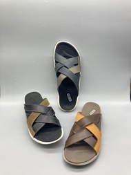 3019 編織款雙色真皮運動男涼鞋