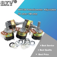 2PCS WH138 Potentiometer Adjustable Resistance Speed Regulator With Switch WH138-1 B5K B10K B20K B50