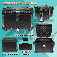 HNJ TOP BOX 45 liters Aluminum Alloy Motorcycle Helmet Compartment Box HNJ-Hero 45L Top Box