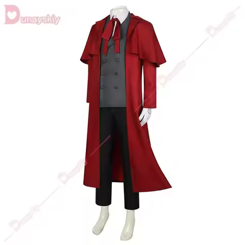 25COSAnime Comic Hellsing Alucard Cosplay Costume Red Trench Alucard Van Cosplay Vampire Hat Costume