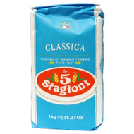แป้งสาลีสำหรับทำพิซซ่า ซอฟท์ วีท ฟลาว 00คลาสสิค 1 กิโลกรัม / Le5stagioni Pizza Flour 00 Classica Naz