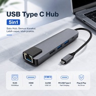 EDUP USB Type C Hub 5in1 4K HDTV LAN Gigabit 1000Mbps 2 USB 3.0 PD Charging YC-206