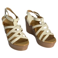 ANH DUY Women's Wedges Sandals Cowhide Height 9CM 9P/002, genuine cowhide wedge sandals Anh Duy