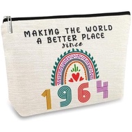 Ancpeany 60th Birthday Gifts for Women Makeup Bag, Happy 60th Birthday Decorations for Woman, 1966 6