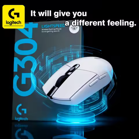 Logitech G304/G402/G203 Lightspeed Wireless Gaming Mouse, 12000 DPI, 6-button silent operation, stro