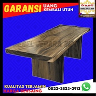 Meja makan kayu jati trembesi meh suar minimalis bulat ukiran asli jepara asli set 4 6 8 kursi 4 6 8
