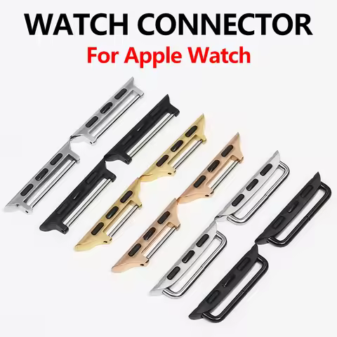 For Apple Watch Ultra/10/9/8】Stainless Steel Strap Connector Adapter Curved Tube 22mm Slim Waist 14m