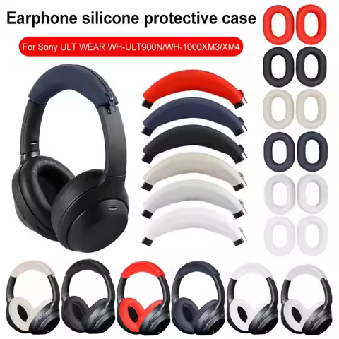 Silicone Ear Pads Cushion Cover Soft Earpads Headbeam Sleeve Headphone Case for Sony ULT WEAR WH-ULT