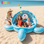 INTEX TURTLE COVE PLAYLAND 48677 สระเด็กลายเต่า ขนาดใหญ่ สระน้ำเป่าลม 218 x 206 x 97 cm