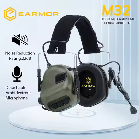 2024 EARMOR M32 MOD4 Tactical Headset Anti-Noise Headset Tactical Aviation Communication Shooting He