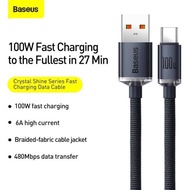 { FastGadget Store } [ BASEUS ] Crystal Shine Fast Charging Data Cable USB to Type-C 100W 1,2M 100W/
