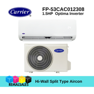 CARRIER FP-53CAC012308 1.5HP Optima Hi-Wall Inverter Split Type Aircon