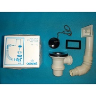 Sink Drain Set With CORONET Overflow (BU121) Blue Box The Top Material Is Made Of Stainless Steel. I