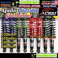 APIDO & SKK Adjustable Gas Absorber 310MM 330MM 340MM 270MM EX5 WAVE100 125 DASH BONUS SPORT KRISS L