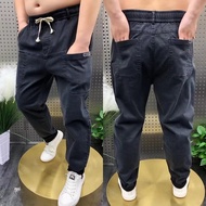 M-8XL Casual Jeans for Men Loose Plus Size Retro Cargo 9-point Pants