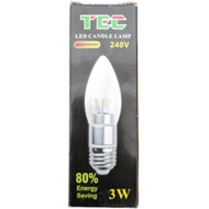 TEC LED Candle Bulb 3W E27 Warm White