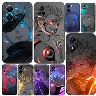 Case For vivo Y71 Y71A Y73S 5G Y76 S7e 5G Y81 Y83 no finger print hole Phone Soft Silicon Jujutsu Ka