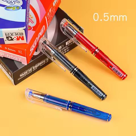 6-Pack of Fun Gel Pens, Mini Short 0.5mm Gel Pen with Blue/Black/Red Ink, Perfect School Supplies fo