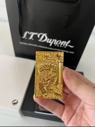 S.T. Dupont 都彭Ligne2龍鳳呈祥｜18K金雕+純銅機芯｜